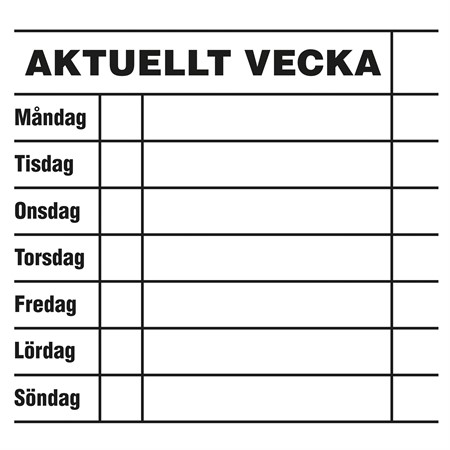 Veckoplaneringstavla