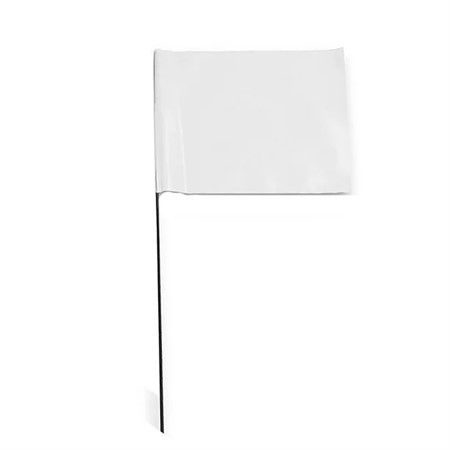 Markeringsflaggor vita, 100-pack